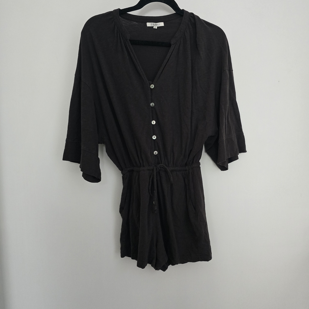 Z Supply Charcoal Shorts Romper